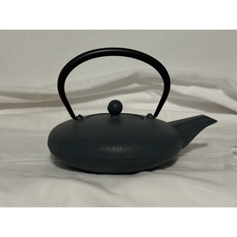 Nambu Ironware Cast Iron Kettle Teapot Navy Blue Very Heavy Unused!!